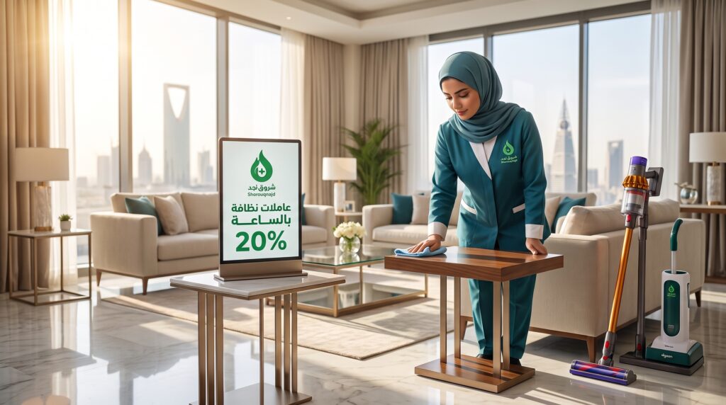 ارقام عاملات نظافة بالساعة